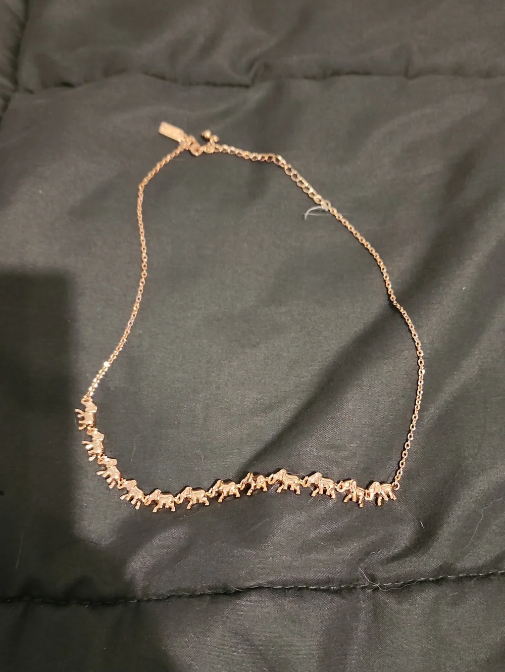 Kate Spade Rose Gold Elephant Charm Necklace - Women Jewelry